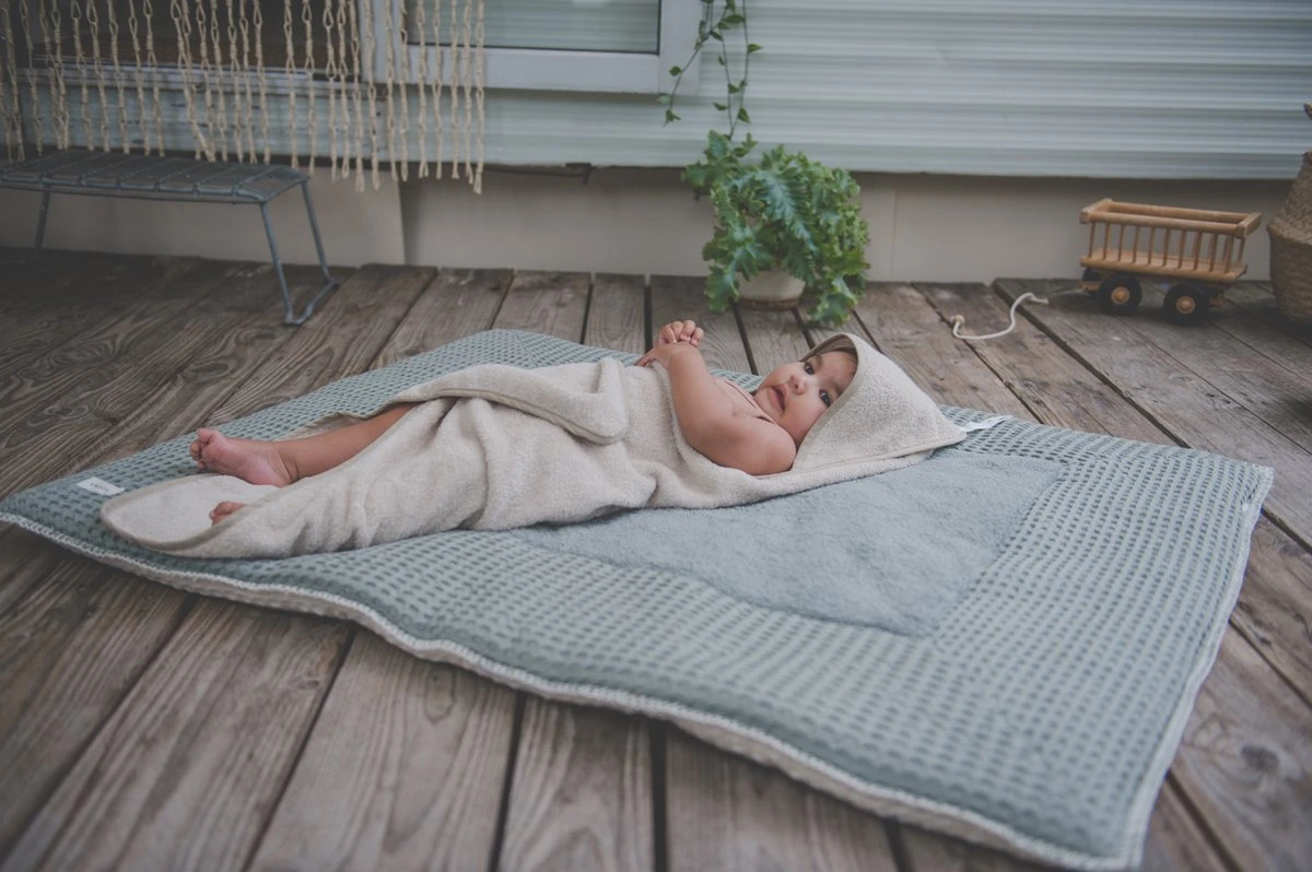 Koeka Baby Badcape Dijon Daily - 100x100cm - Zand - Afbeelding 3