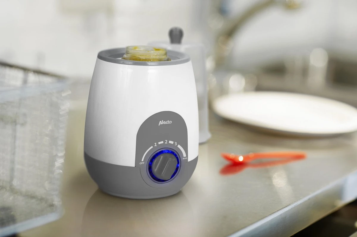 Alecto BW-512 CAR+ - Flessenwarmer 500W - Snelle Opwarming En Sterilisatie Thuis En Onderweg - Geleverd Met 12V Auto Adapter En Stoomkap - Wit - Afbeelding 6