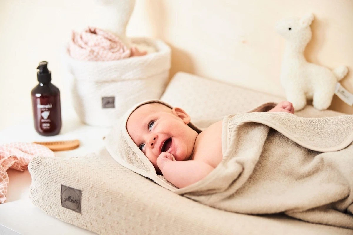 Jollein Badcape Badstof 75x75cm - Pale Pink - Afbeelding 16