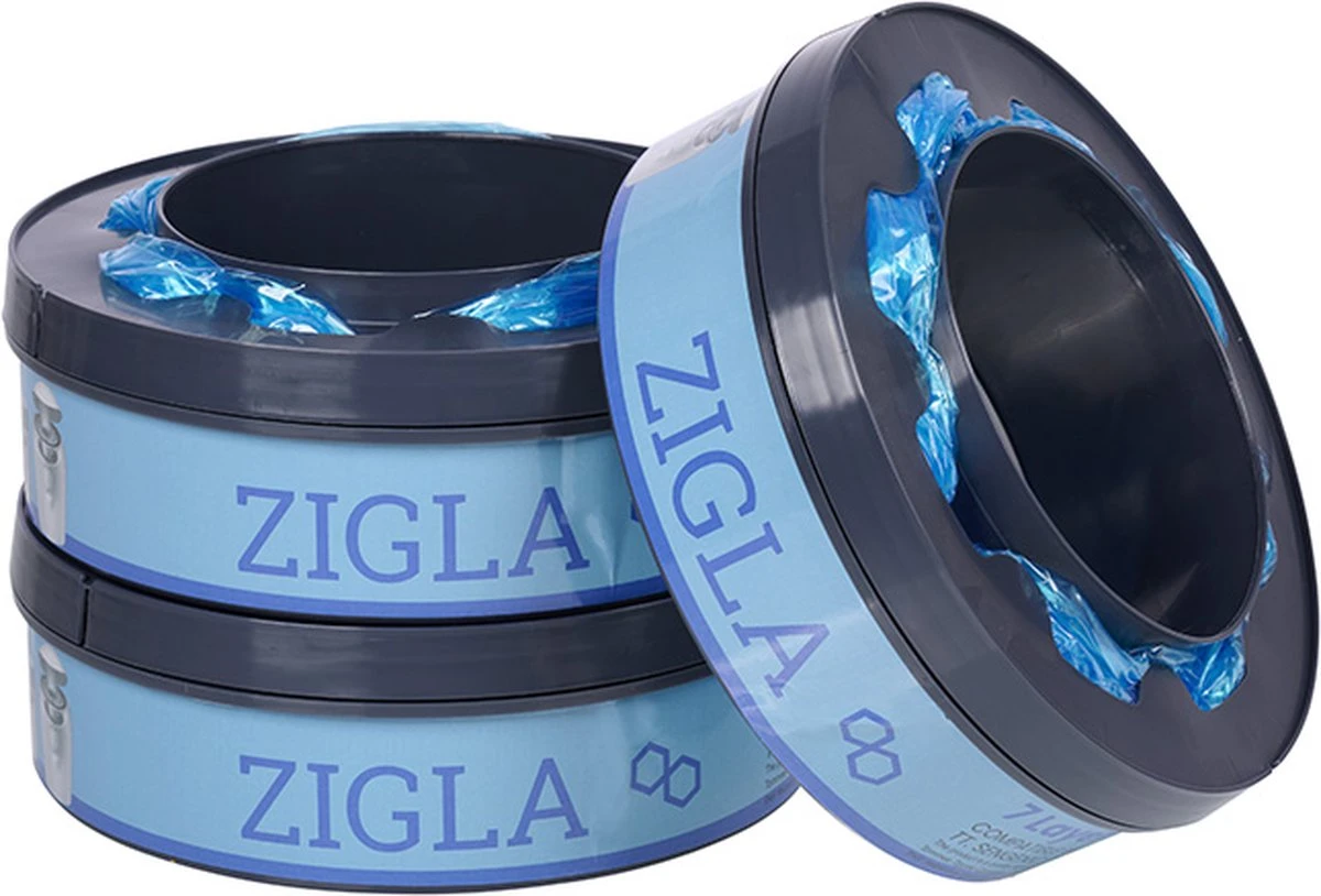 Zigla – 3x Luieremmer Navulling – Navulcassette - Geschikt Voor Tommee Tippee Sangenic Tec