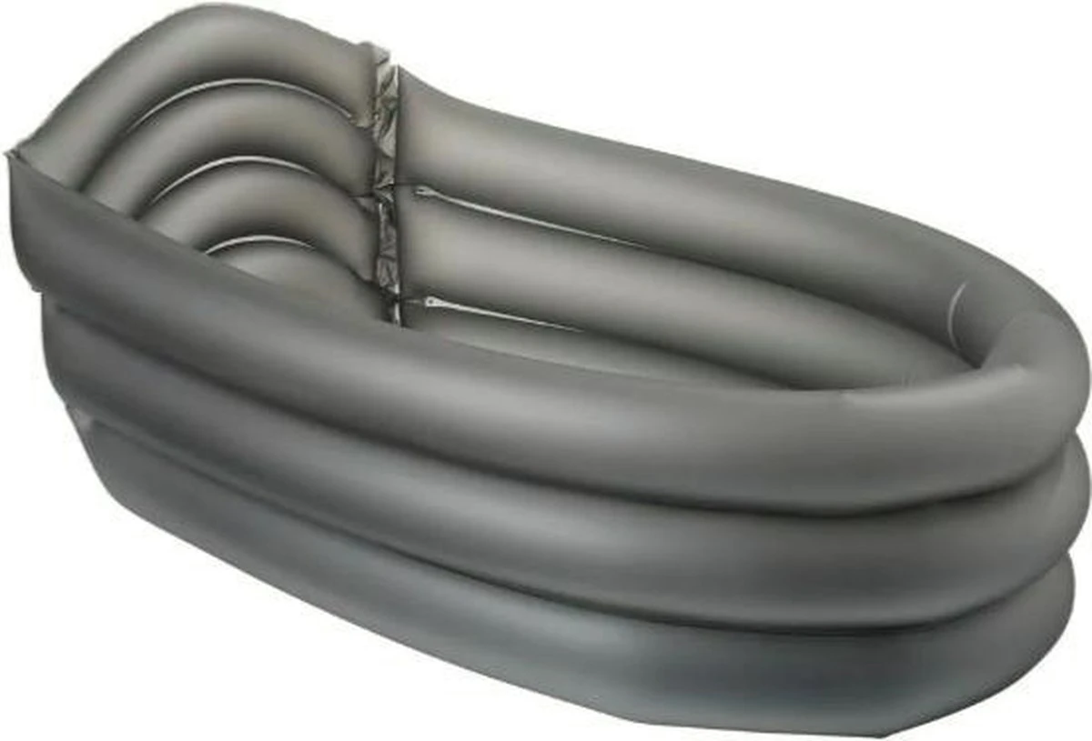 Bambino© Opblaasbaar Babybad - Donkergrijs - 78 X 52 X 30 Cm | Ideaal Voor Op Reis | 0-12 Maanden