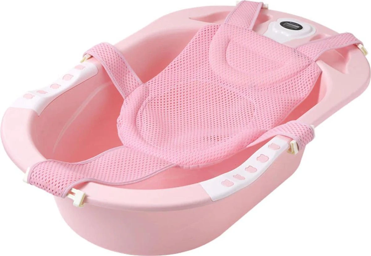 Verstelbare Antislip Baby Bad Kussen (Roze) Model 2023 - Baby Bad Kussen - Antislip Kussen - Geschikt Voor Ieder Baby Badje!