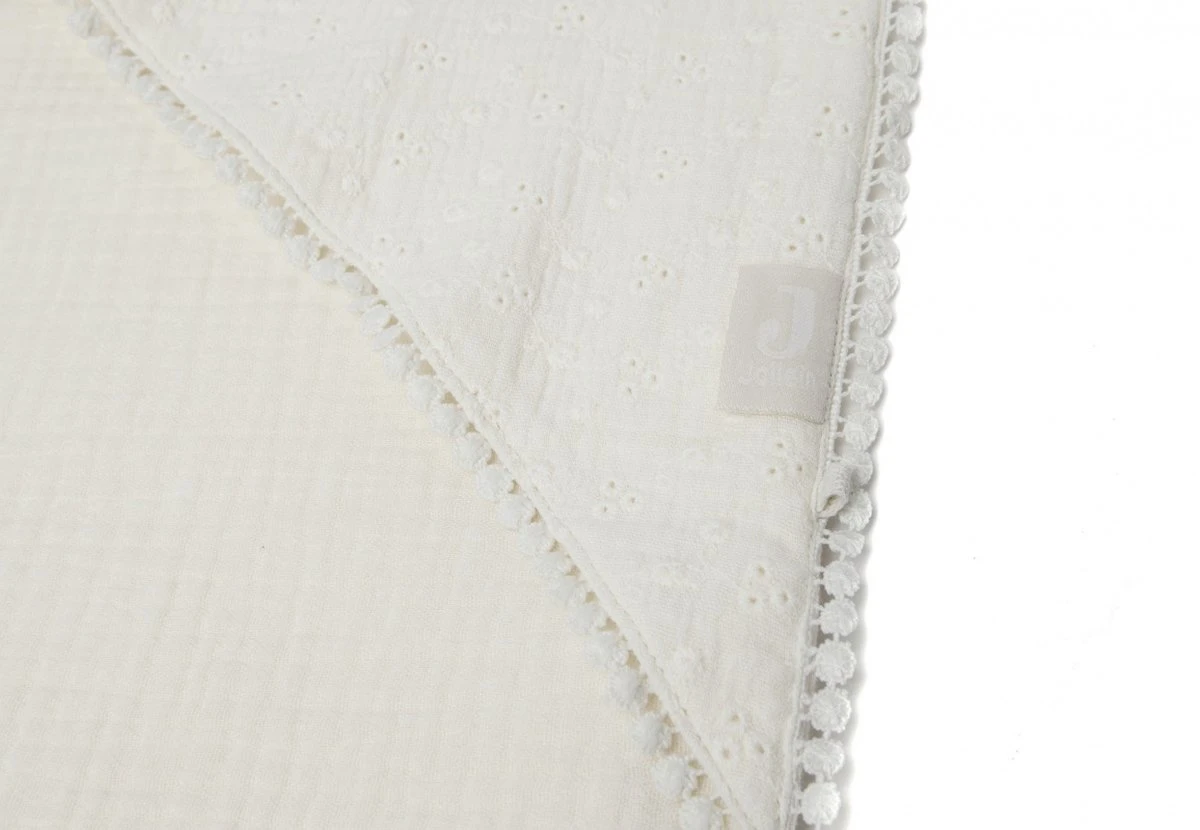 Jollein Badcape Embroidery 75x75cm - Ivory - Afbeelding 6