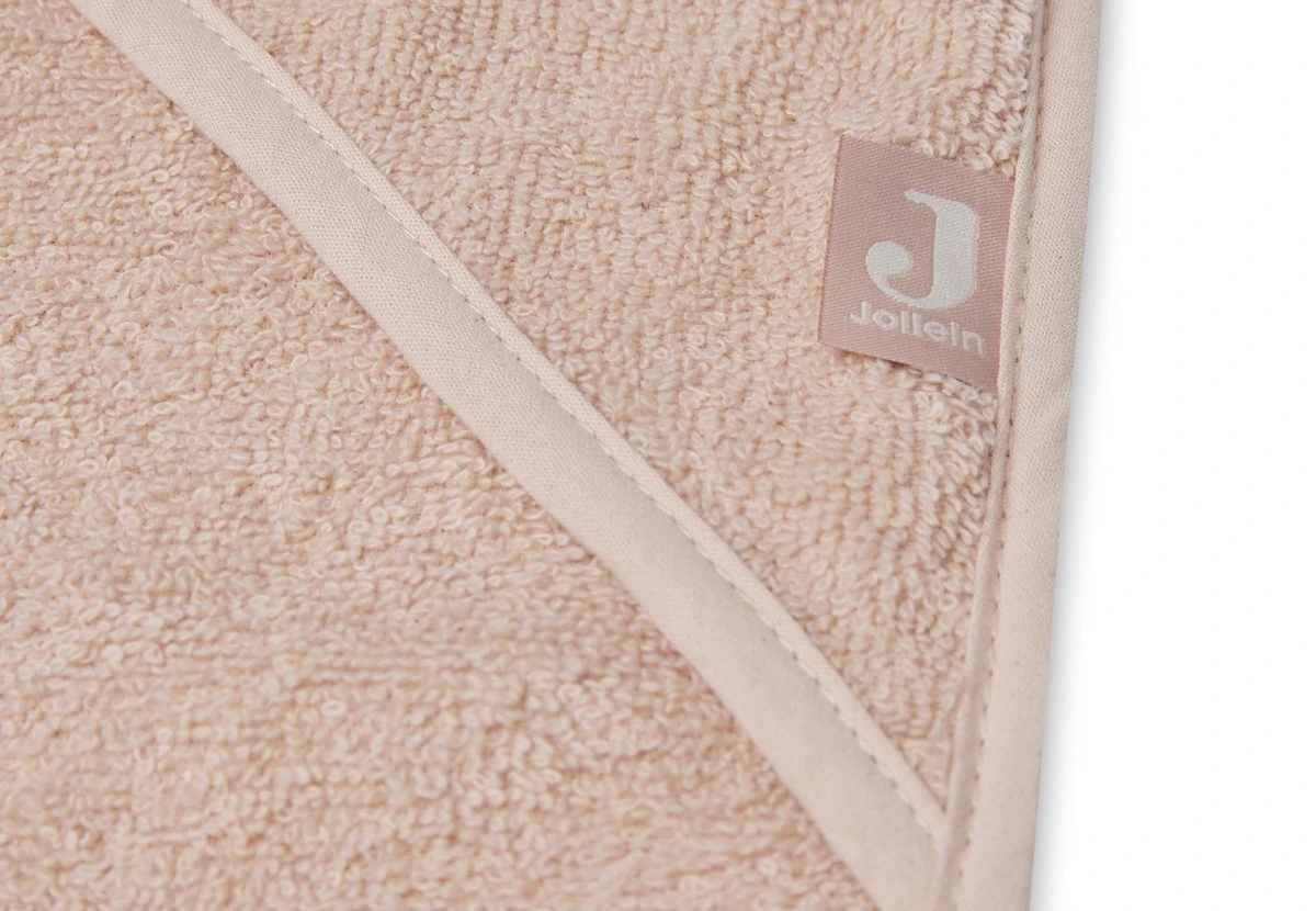 Jollein Badcape Badstof 75x75cm - Pale Pink - Afbeelding 8