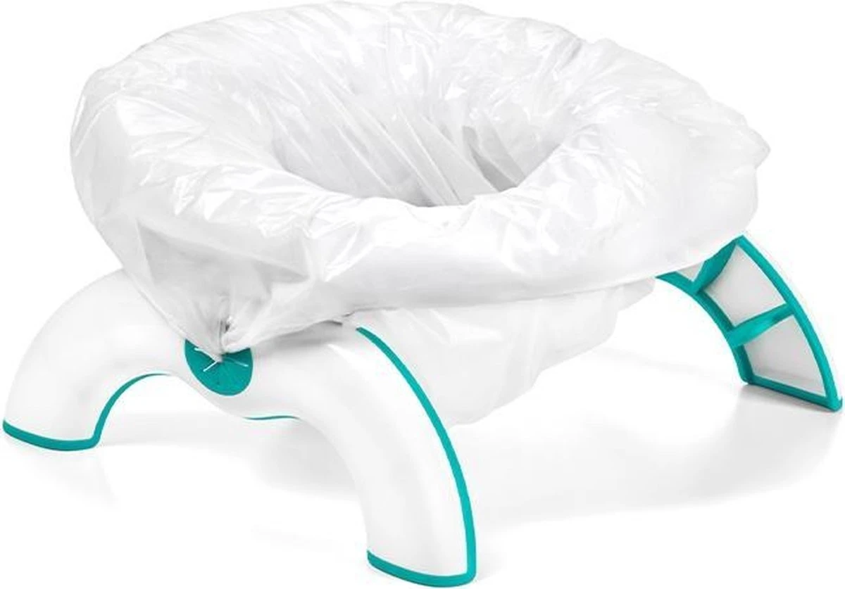 OXO Tot 2-in-1 Plaspotje En WC Verkleiner - Plaspotje Voor Onderweg - Potjes - Potje Peuter- Wit/Teal - Afbeelding 7