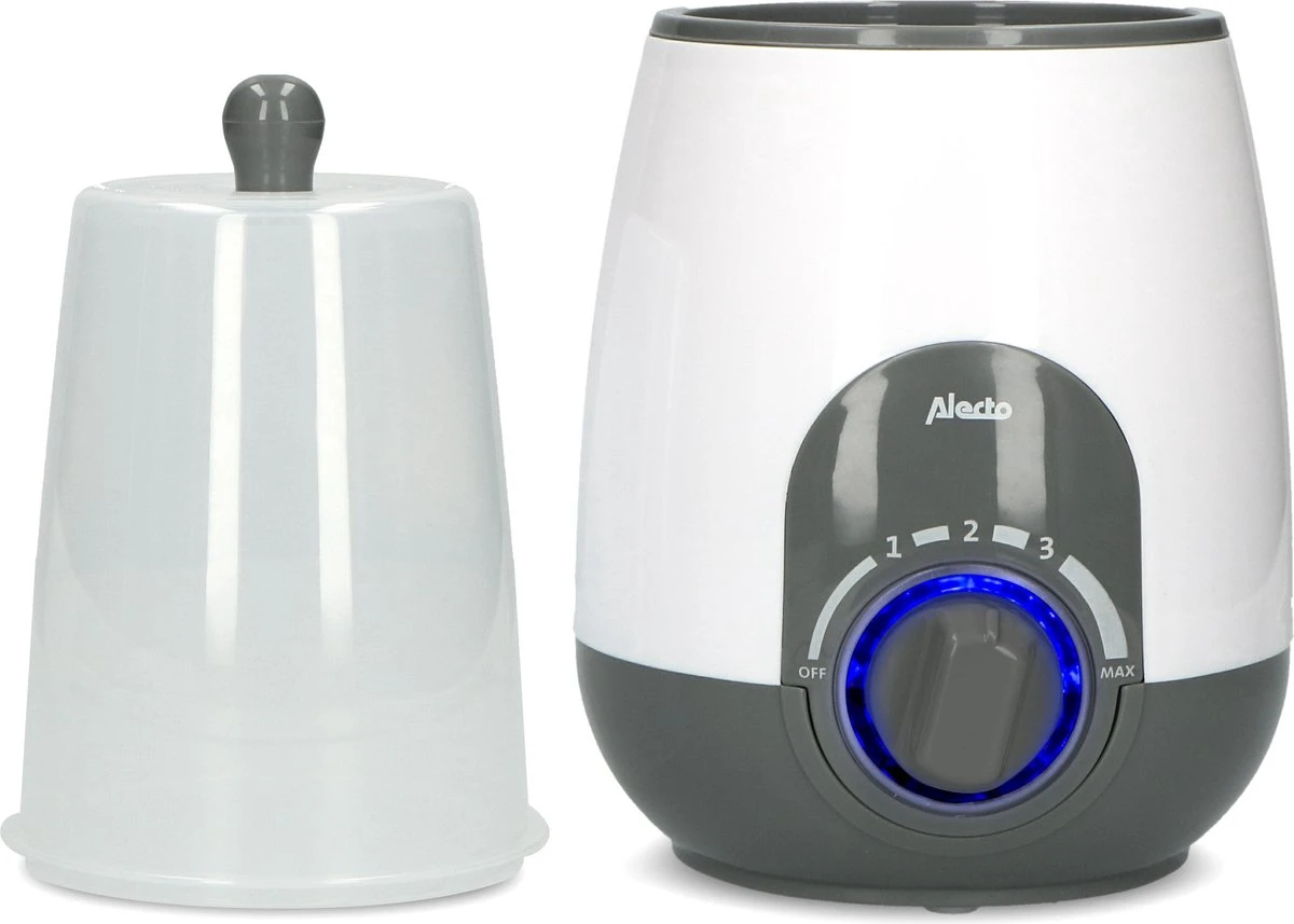 Alecto BW-512 CAR+ - Flessenwarmer 500W - Snelle Opwarming En Sterilisatie Thuis En Onderweg - Geleverd Met 12V Auto Adapter En Stoomkap - Wit - Afbeelding 3
