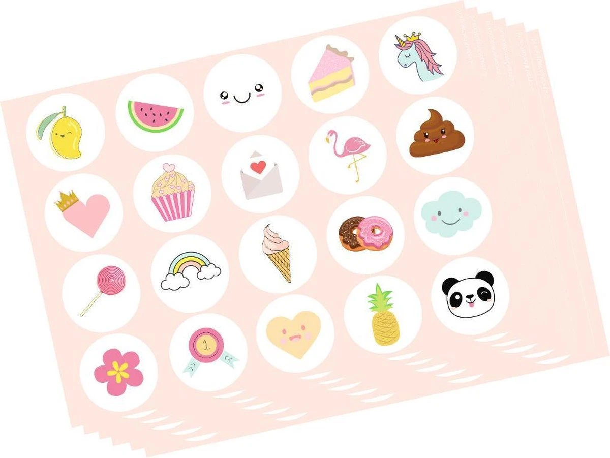 Beloningssysteem Meisje - Zindelijkheidstraining Kind - 20x Beloningskaart - 120 Stickers - Plasdiploma - Beloningsstickers - Afbeelding 2