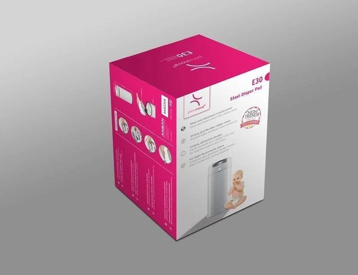 DiaperPail - Clear White - Luieremmer Met Speciale Luiersluis - Werkt Met Normale Vuilniszakken - Luxe Luieremmer - Geen Speciale Cassettes - Geen Geurtjes - Makkelijk Schoon Te Maken - Is Gemaakt Van Aluminium - Afbeelding 6