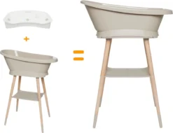 Bundel! Bad Sense Edition (Bad, Digitale Thermometer En Standaard) In De Kleur 'Taupe' Van Bébé-jou.