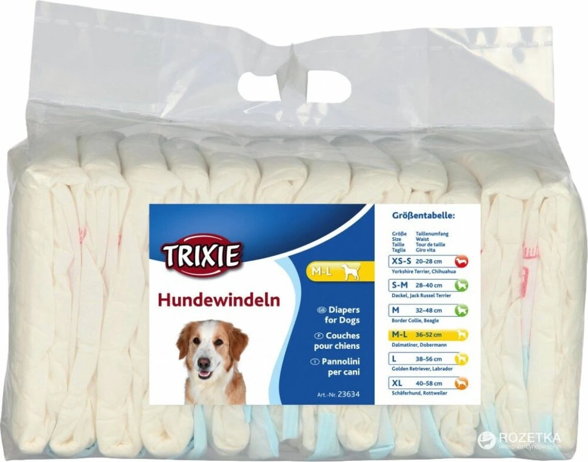 Trixie Diapers For Female Dogs - M/L - 12 Stuks