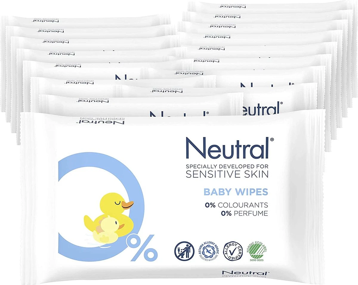 Neutral Baby Billendoekjes Parfumvrij En Zonder Zeep, Voor De Gevoelige Huid - 16 X 63 Doekjes - 1008 Stuks - Afbeelding 5