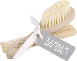BamBam Eco-vriendelijk Houten Borstel & Kam - Baby Cadeau