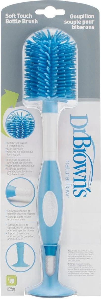 Dr. Brown's Flessenborstel - Blauw Siliconen - Afbeelding 3