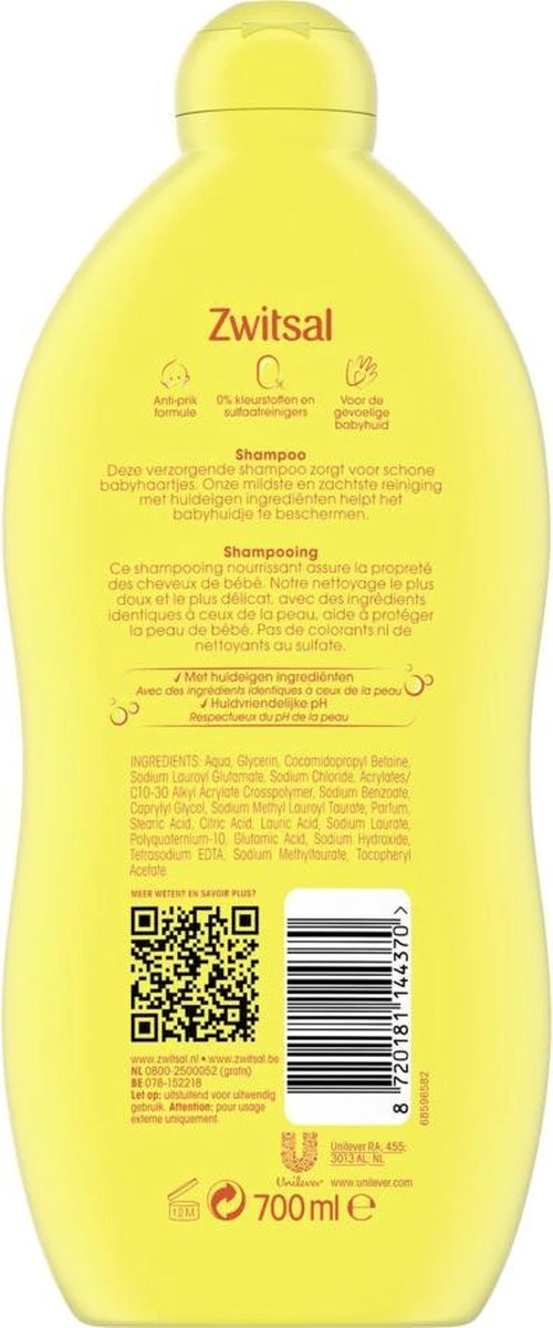 6x Zwitsal Shampoo 700 Ml - Afbeelding 2