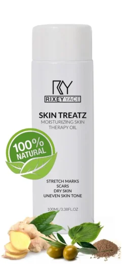 Skin Therapy Oil 100ml - Huidolie - 100% Natuurlijk - Vitamine C + E - Bio - Zwangerschapsolie - Striae - Litteken - Pigmentvlekken