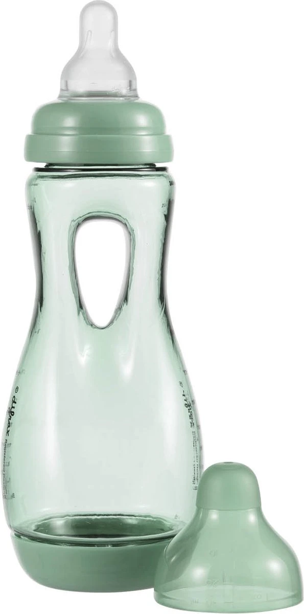 Difrax Handgreep Babyfles 240 Ml Natural - Anti-Colic - Sage|Groen