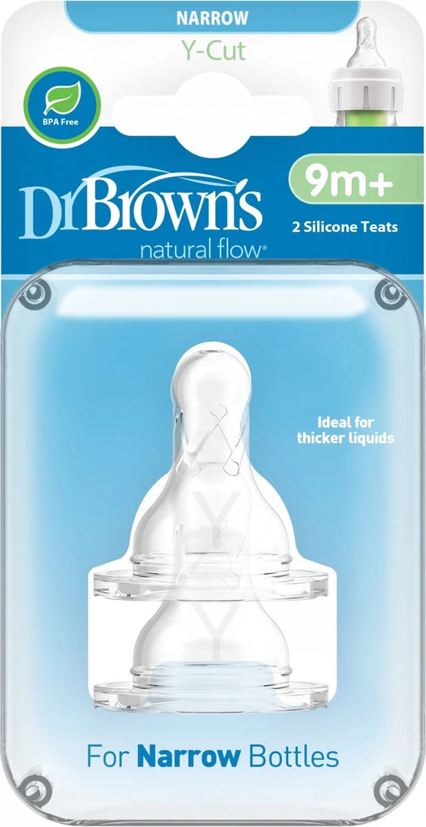 Dr. Brown's Options+ Anti-colic Y-speen - Voor Standaard Halsfles - 2 Stuks - Afbeelding 4