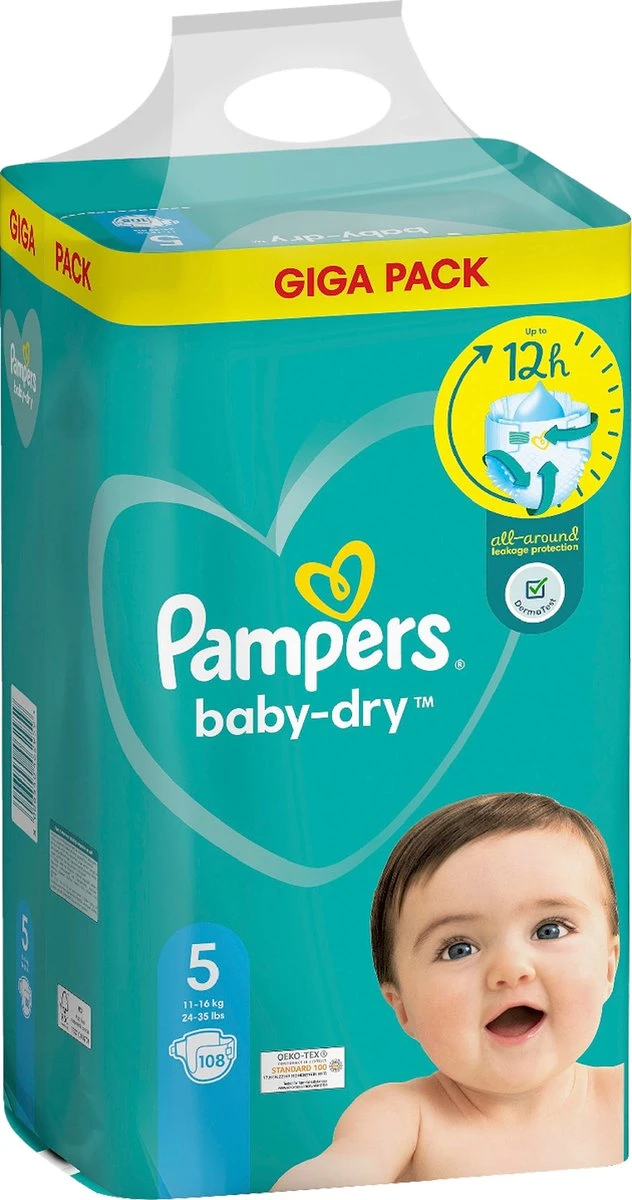 Pampers® Pampers - Baby Dry - Maat 5 - Mega Pack - 108 Luiers