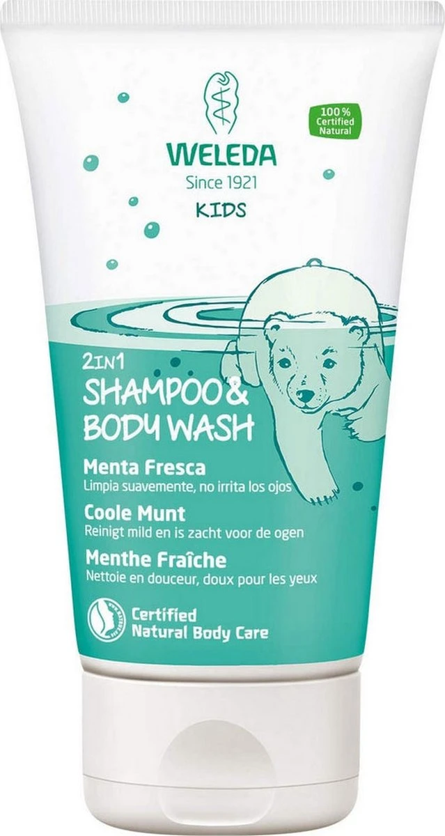 Weleda Kids 2-in-1 Shampoo & Body Wash Coole Munt