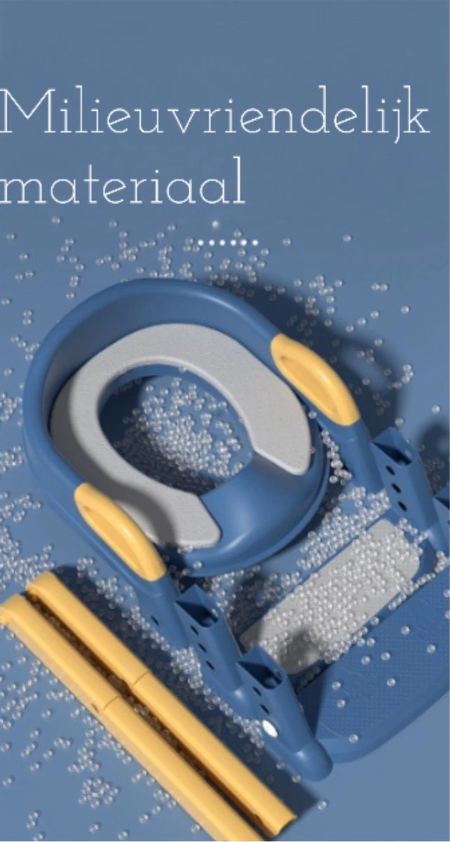 WC Verkleiner- WC Verkleiner Met Trapje- Extra Veilig- Opvouwbaar- Verstelbaar - Grijs & Wit - Toilet Trainer Voor Kind En Peuter - Afbeelding 3