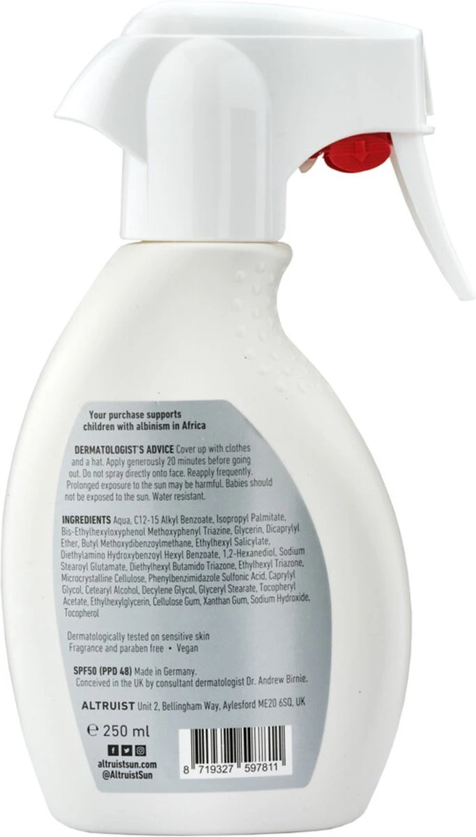 Altruist Zonnebrand Family Spray SPF 50 250 Ml - Afbeelding 2