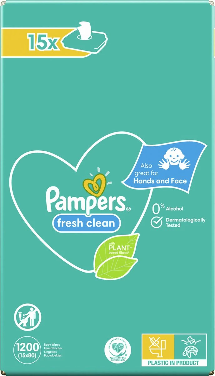 Pampers® Pampers - Fresh Clean - Billendoekjes - 3600 Doekjes - 45 X 80 - Afbeelding 10