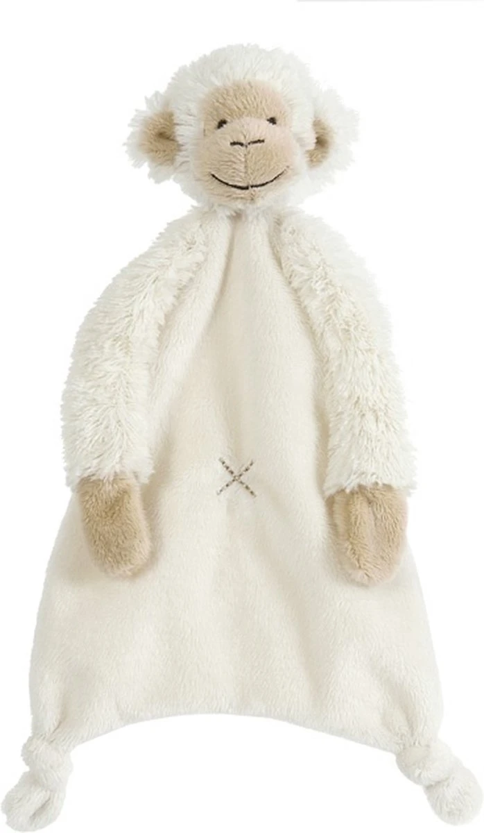 Happy Horse Aap Mickey Knuffeldoekje - Wit - Baby Cadeau - Afbeelding 3