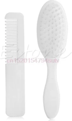 Merkloos Babyborstel En Babykam - Wit - Zeer Zachte Haartjes - Voor Baby's