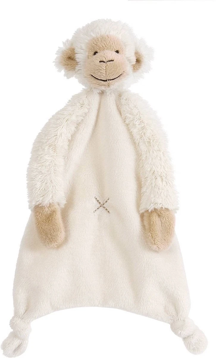 Happy Horse Aap Mickey Knuffeldoekje - Wit - Baby Cadeau - Afbeelding 2