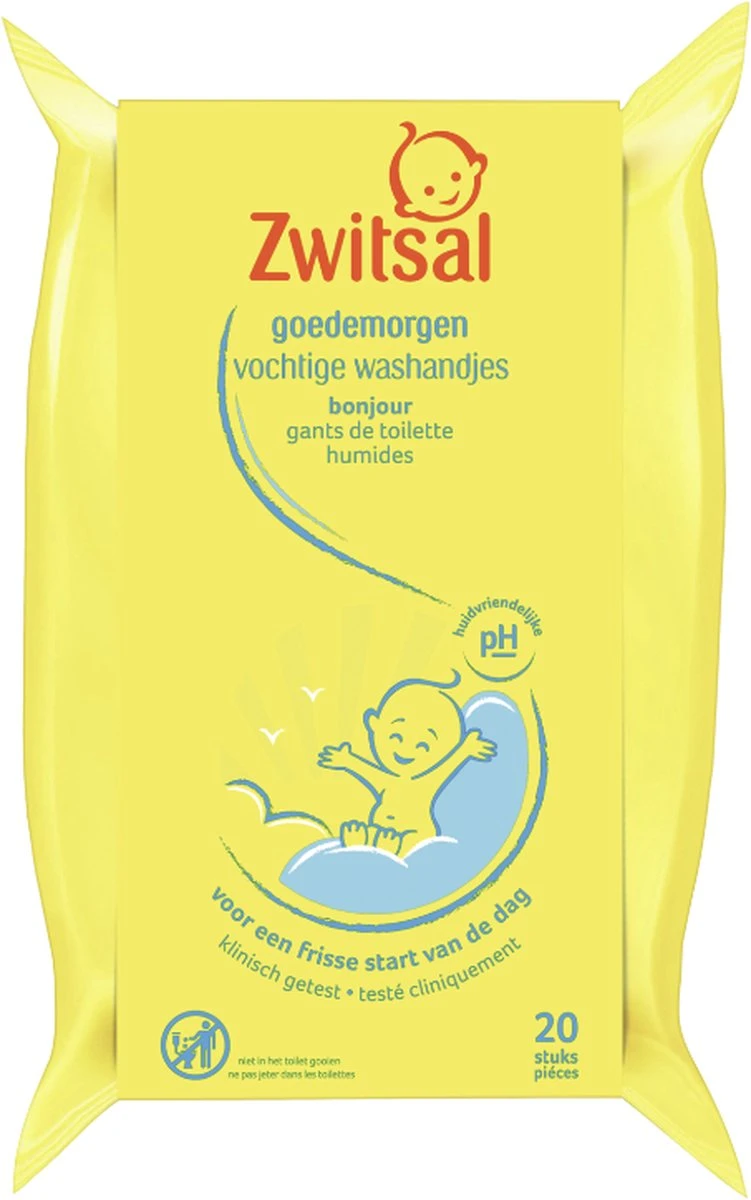 Zwitsal Goedemorgen Baby Vochtige Washandjes - 20 Stuks - Afbeelding 7