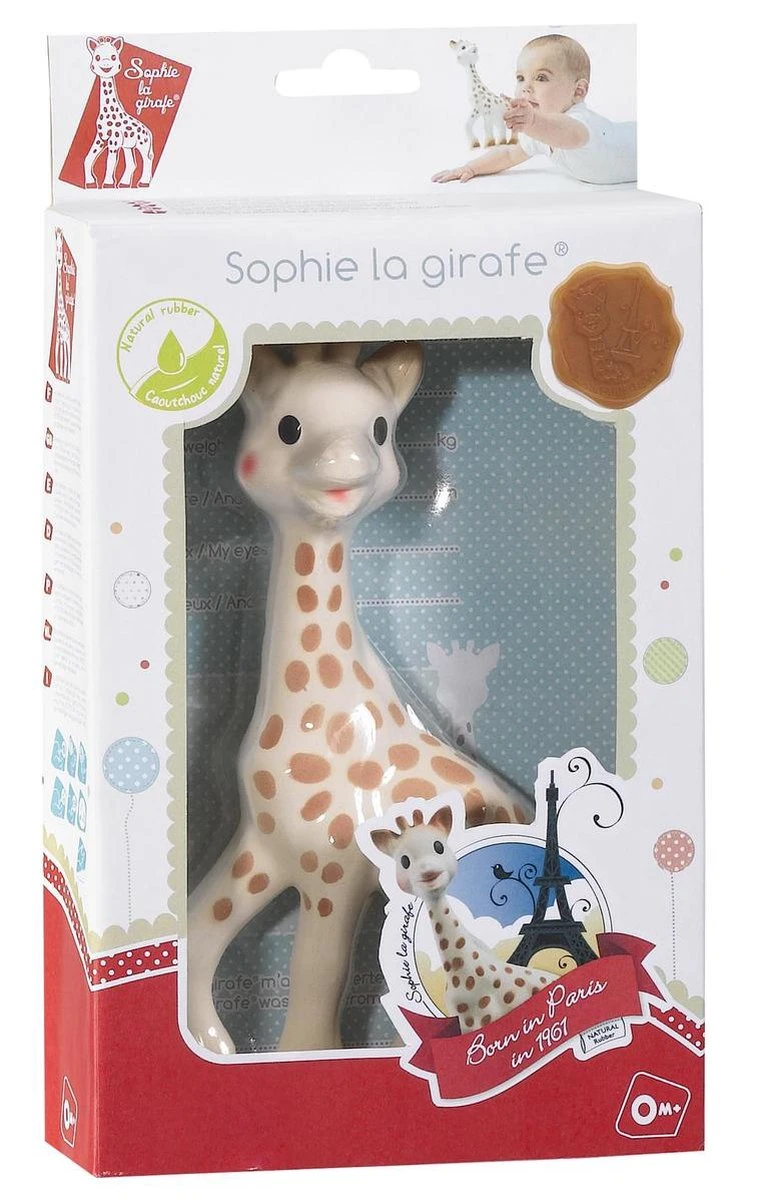 Sophie De Giraf - Bijtspeelgoed - 100% Natuurlijk Rubber - In Wit Rode Geschenkdoos - Afbeelding 2