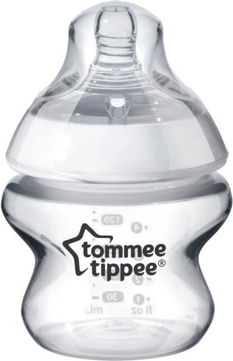 Tommee Tippee Closer To Nature - Zuigfles - Tepelspeen Met Langzame Uitstroomsnelheid En Anti-koliek Ventiel - 150 Ml -1 Stuk - Doorzichtig - Afbeelding 8