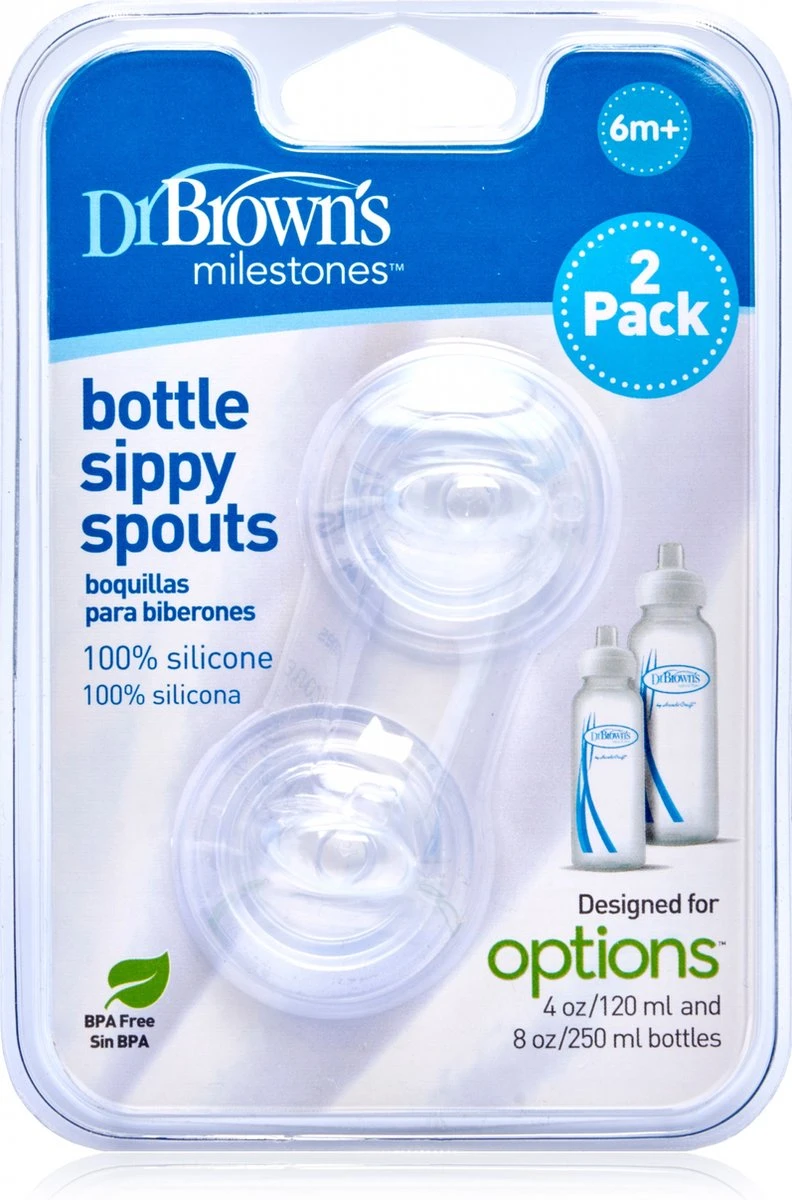 Dr. Brown's Sippy Spout Standaardfles - Transition Bottle - 2 Stuks - Afbeelding 2