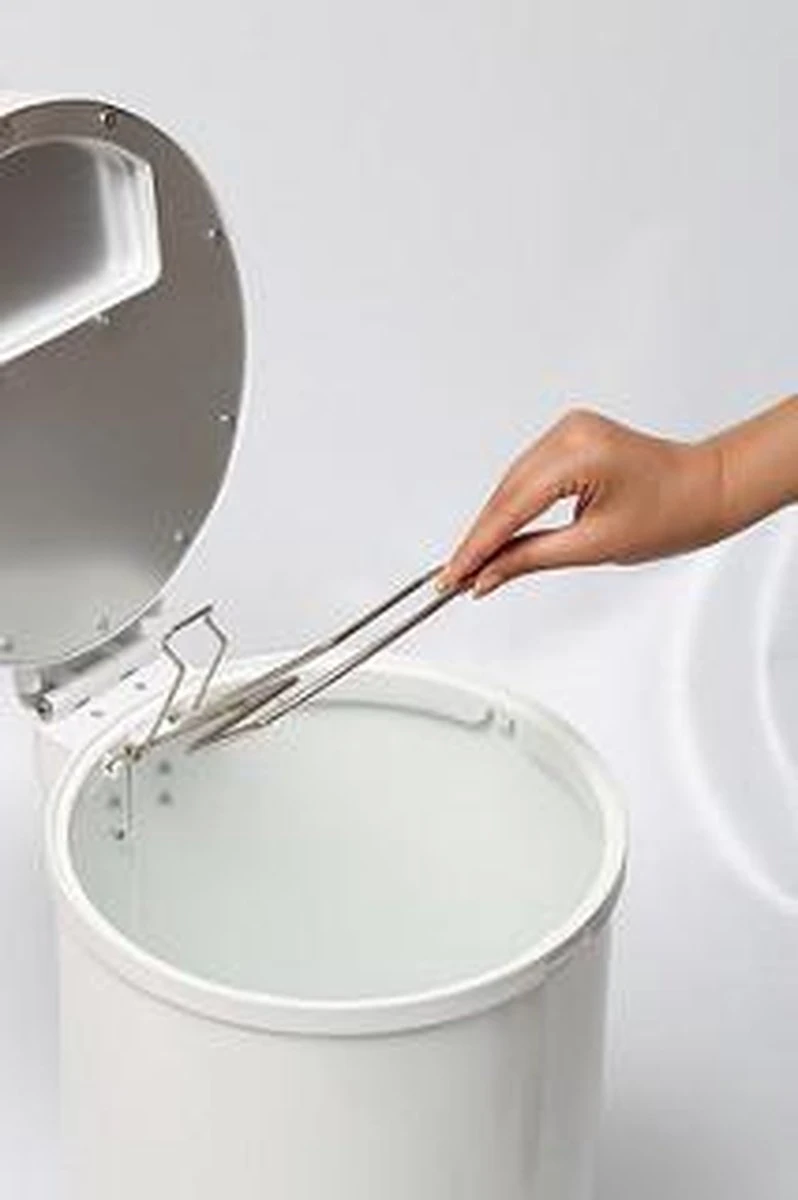 DiaperPail - Clear White - Luieremmer Met Speciale Luiersluis - Werkt Met Normale Vuilniszakken - Luxe Luieremmer - Geen Speciale Cassettes - Geen Geurtjes - Makkelijk Schoon Te Maken - Is Gemaakt Van Aluminium - Afbeelding 5