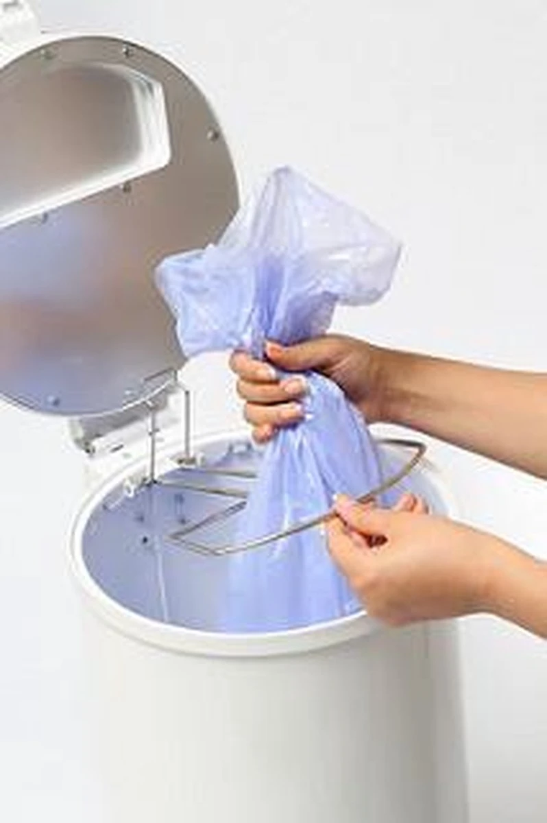 DiaperPail - Clear White - Luieremmer Met Speciale Luiersluis - Werkt Met Normale Vuilniszakken - Luxe Luieremmer - Geen Speciale Cassettes - Geen Geurtjes - Makkelijk Schoon Te Maken - Is Gemaakt Van Aluminium - Afbeelding 10