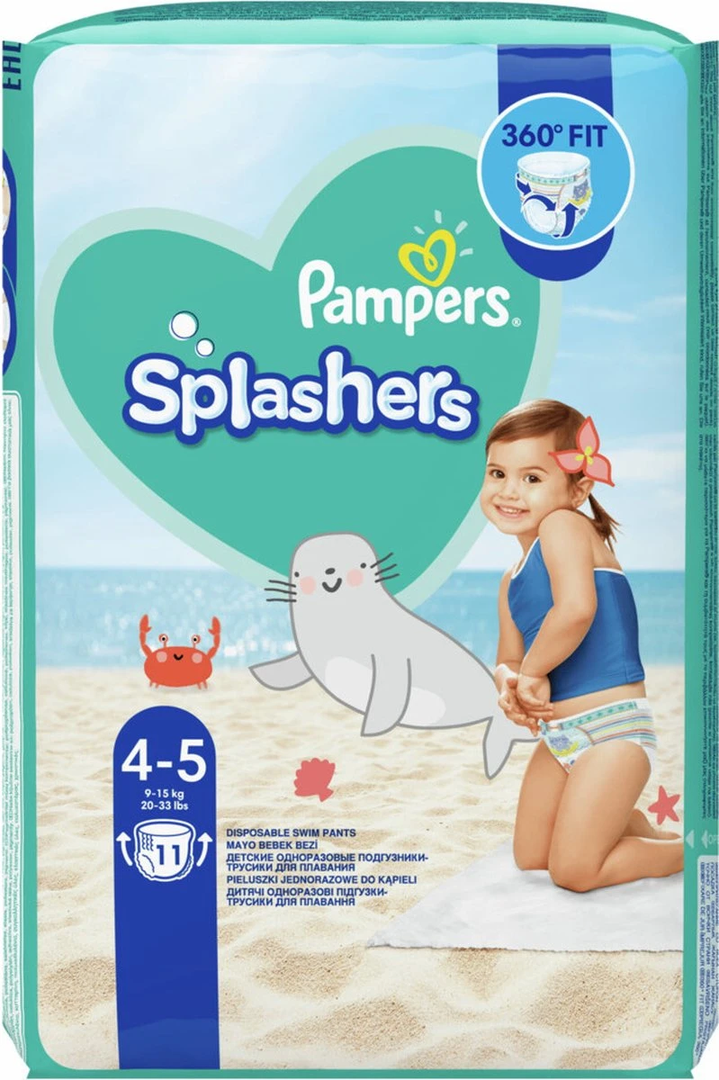 Pampers® Pampers Splashers Wegwerpbare Zwemluiers - Maat 4-5 (9-15 Kg) - 33 Stuks - Voordeelverpakking - Afbeelding 10