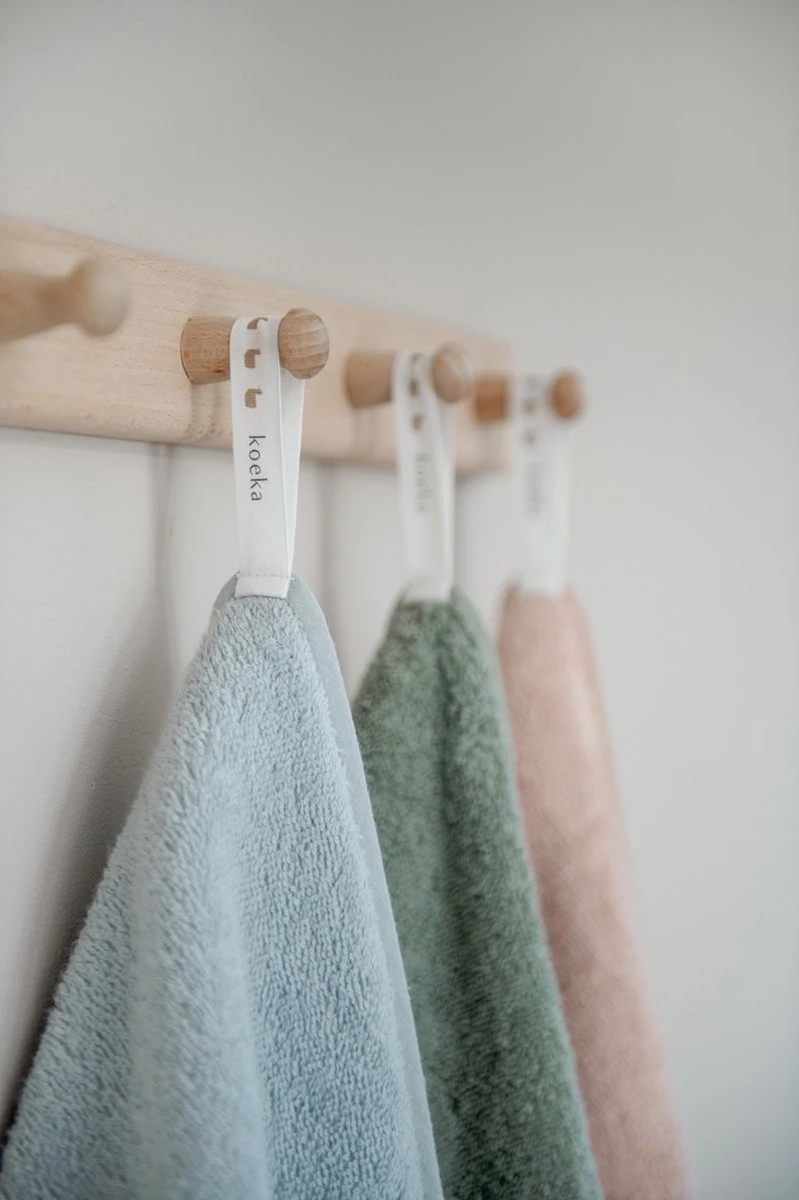 Koeka Baby Badcape Dijon Daily - 100x100cm - Lichtroze - Afbeelding 3