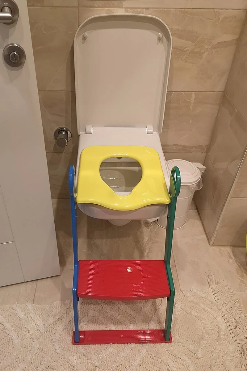 Motek® - WC Verkleiner - Wc Verkleiner Met Trapje - Toiletverkleiner - Toilettrainer - Wc Verkleiner Opvouwbaar - 2 Tot 7 Jaar - Trainer Met Opstapje - Afbeelding 6