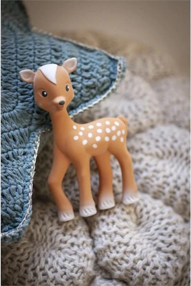 Sophie De Giraf- Bijtspeelgoed - FanFan Het Hertje - 100% Natuurlijk Rubber - Afbeelding 3