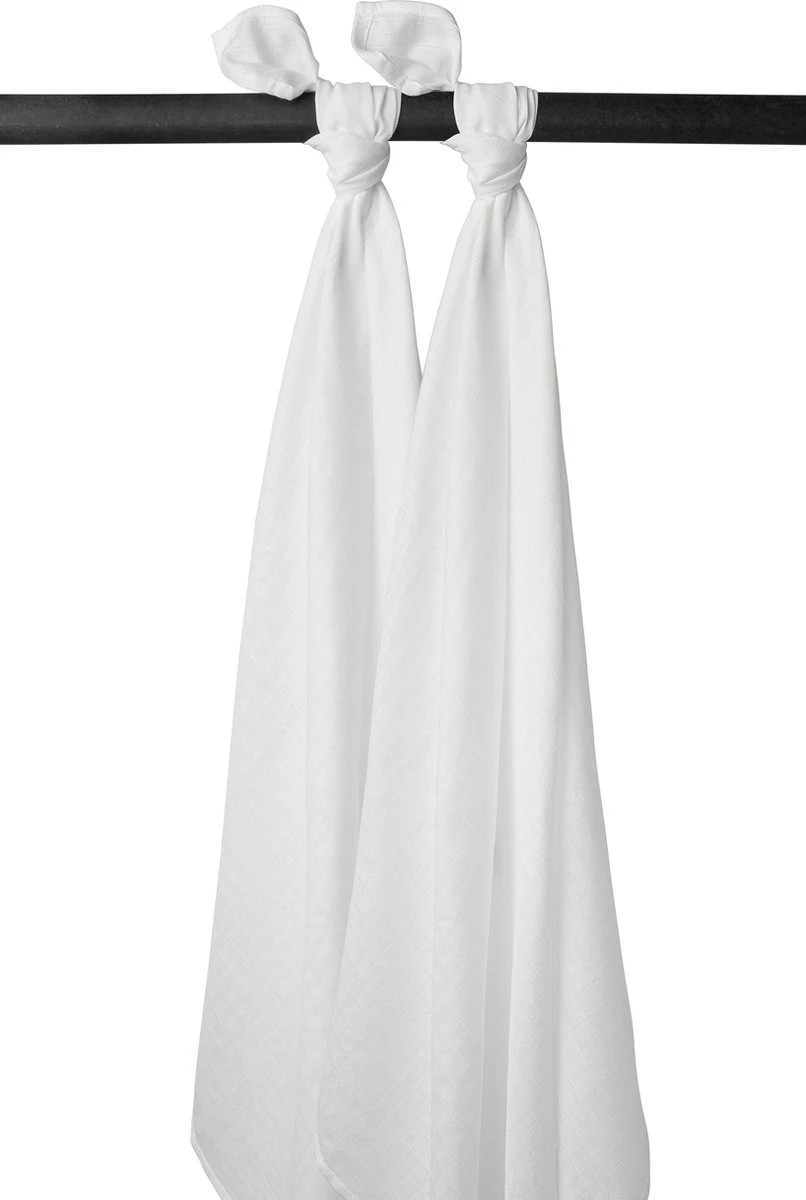 Meyco Uni Swaddle - 2-pack - Hydrofiel - White - 120x120cm