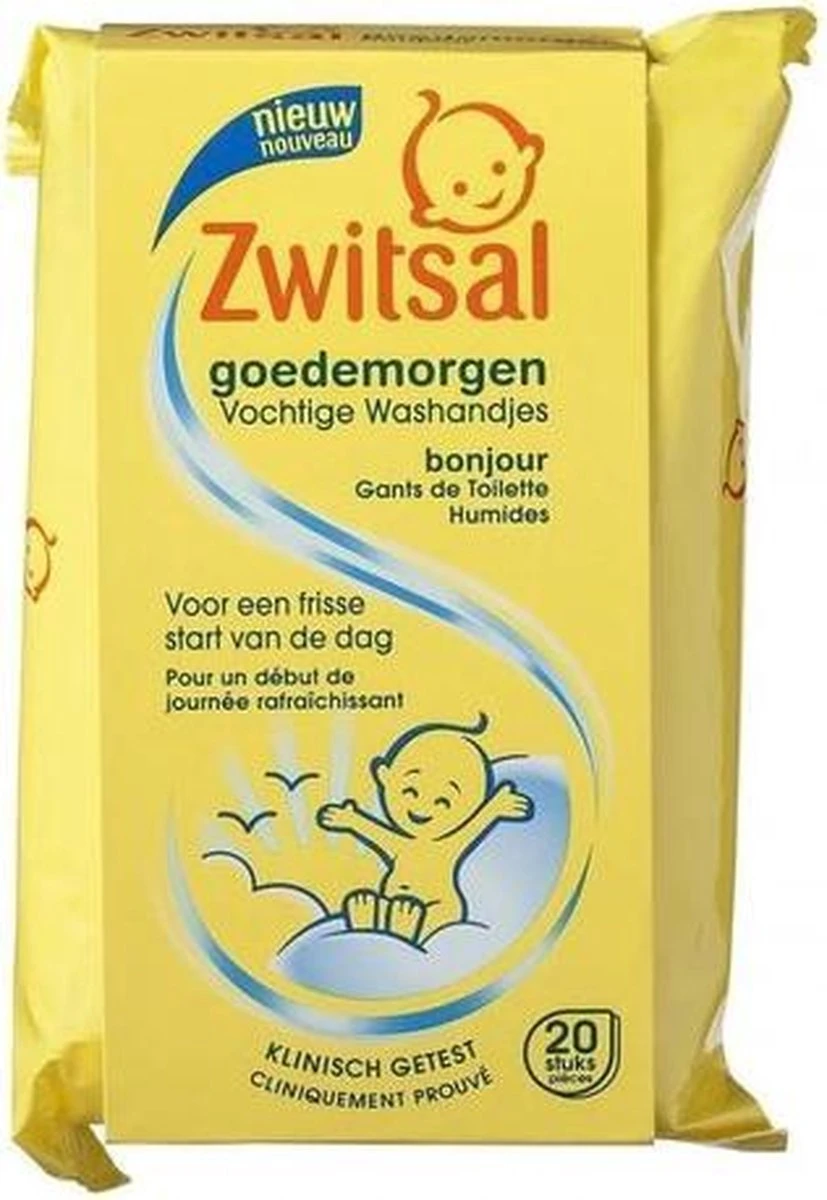 Zwitsal Goedemorgen Baby Vochtige Washandjes - 20 Stuks - Afbeelding 9