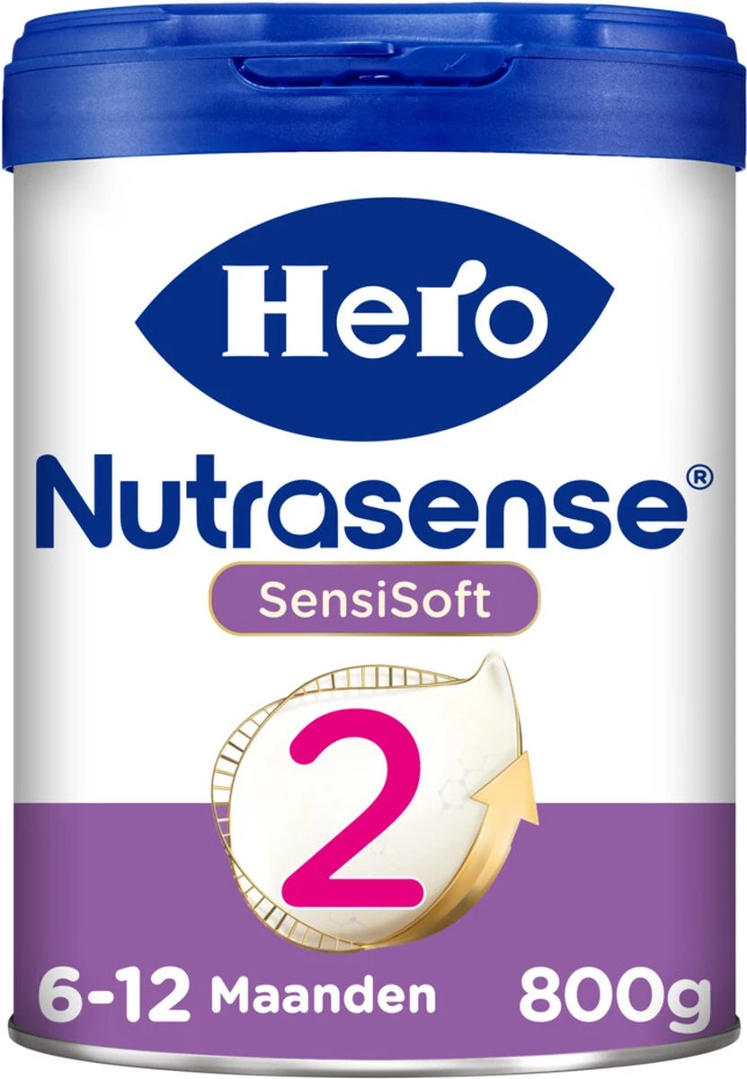 Hero Nutrasense SensiSoft 2 Opvolgmelk 6 Tot 12 Maanden - 3 X 800gram - Met Melkvet - Palmolie Vrij - Afbeelding 2