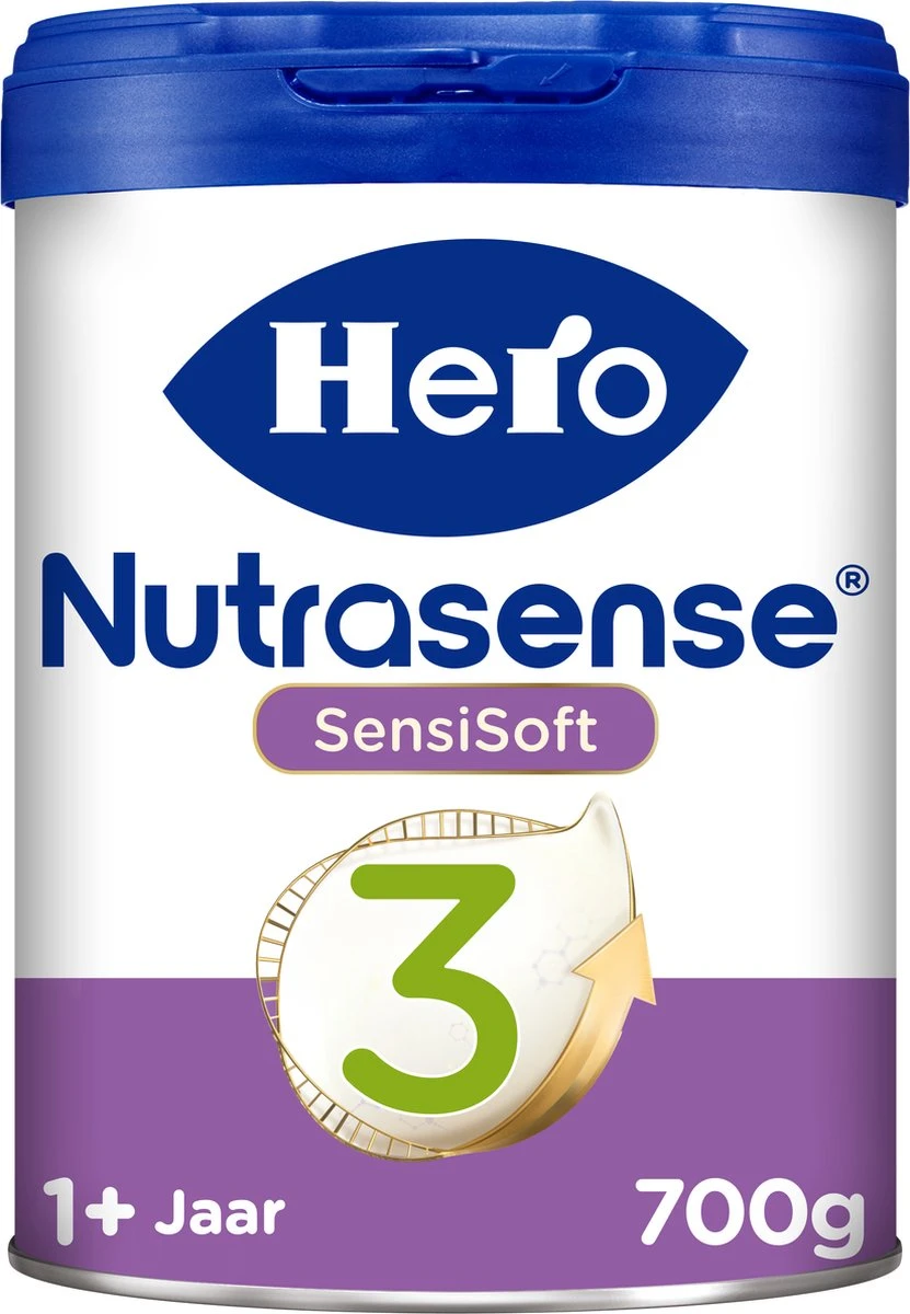 Hero Nutrasense SensiSoft Peutermelk 3 - Flesvoeding Vanaf 1 Jaar - 3 X 700 Gram - Met Melkvet - Palmolie Vrij - Afbeelding 2