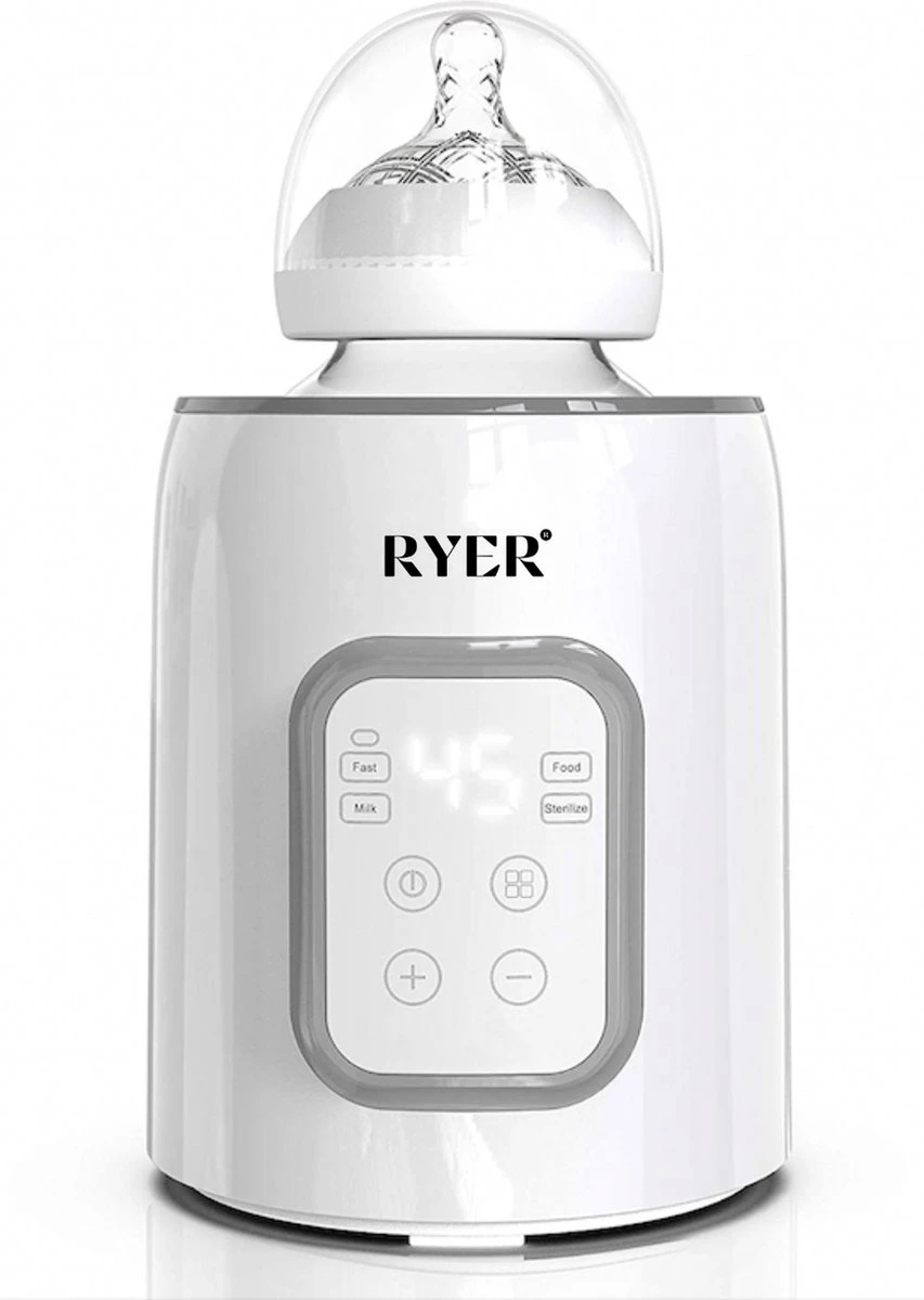 RYER Flessenwarmer 5 In 1 - LCD Scherm - Geschikt Voor Alle Babyflessen
