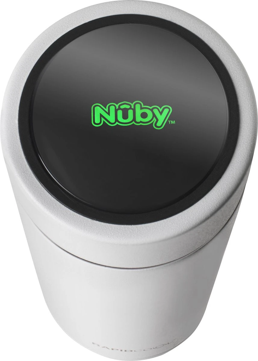 Nûby - RapidCool™ - Maak De Perfecte Flesvoeding Voor Je Baby - Flessenkoeler - Inclusief Melkpoederdispenser En Digitaal Deksel - Wit - Afbeelding 2
