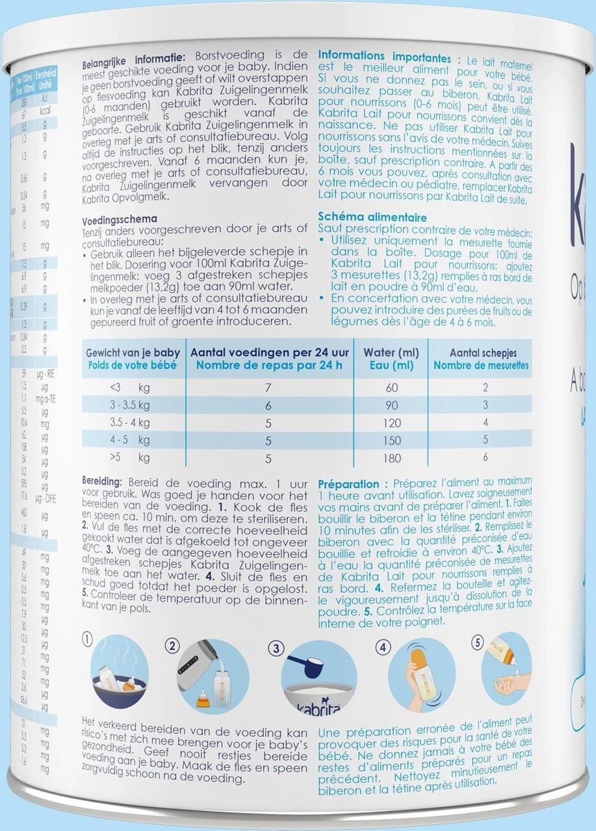 Kabrita 1 Zuigelingenmelk - Zuigelingenvoeding 0-6 Maanden - 800g - Afbeelding 7