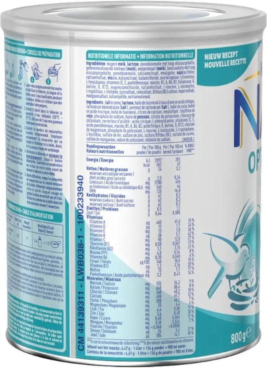 Nestlé - Nan Optipro 2 - Opvolgmelk Vanaf 6 Maanden - Flesvoeding Baby - 1 X 800 Gr - Afbeelding 6