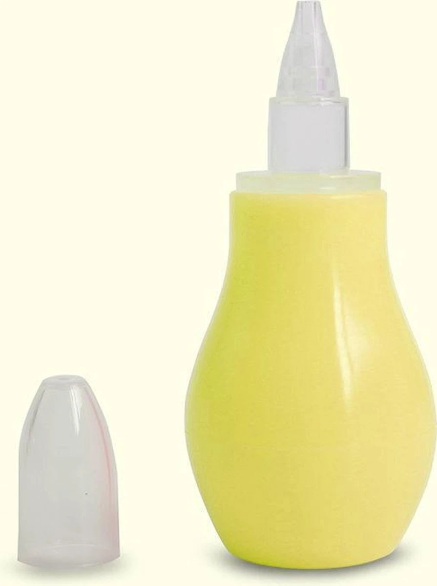 Merkloos Neuszuiger Geel – Baby Neuszuiger – Neuspompje - Geel