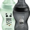 Tommee Tippee Closer To Nature - Zuigflessen - Normale Uitstroomsnelheid - Anti-colic Ventiel - 340 Ml - Verpakking Van 2 Stuks - Groen En Zwart