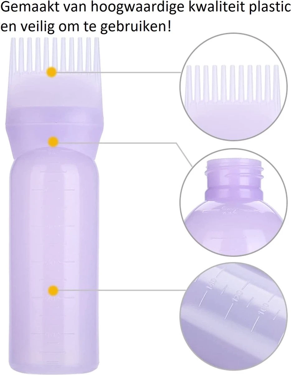 Haar Olie Applicator - Geschikt Voor Rosemary Oil, Mielle Rosemary Mint Oil - Geschikt Voor Haar Serum - Kan Worden Gebruikt Voor Rozemarijn Olie Voor In Het Haar! - Applicatieflesje - Applicator - Afbeelding 3